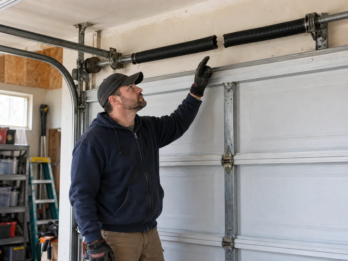 Spring Repair for Gages Lake's 1984-Era Doors in Gurnee